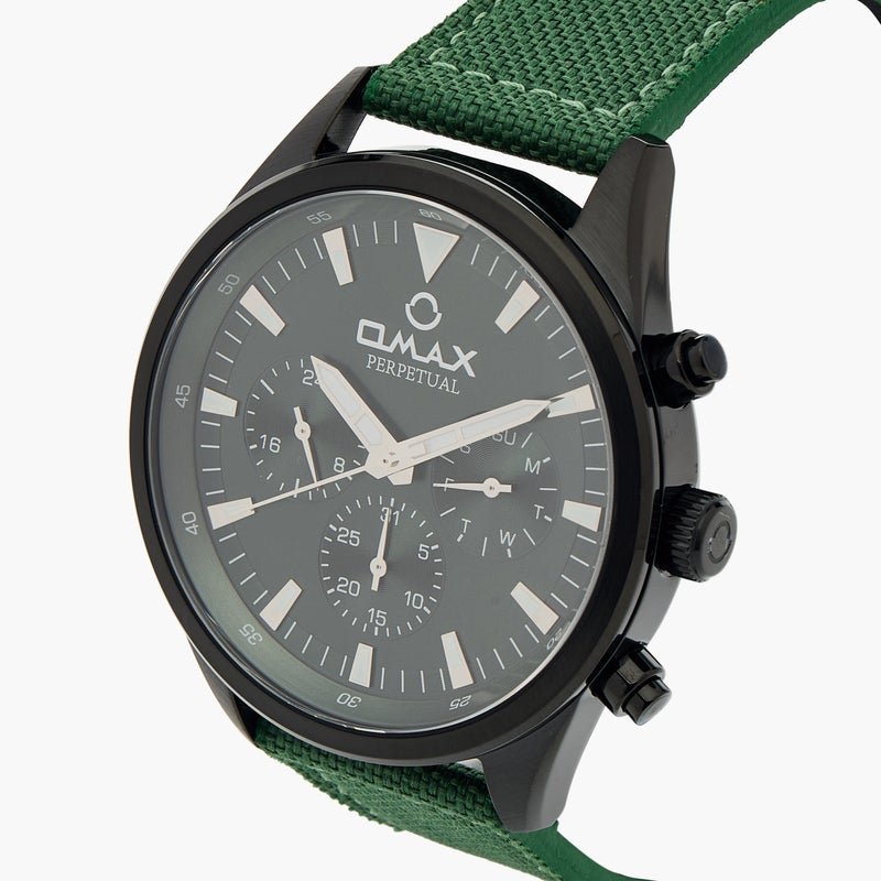 OMAX ساعة أومكس بيربتوال الخضراء كرونوغراف للرجال - Image 4